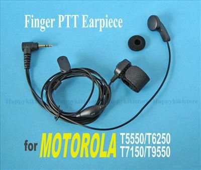 Finger PTT Earpiece for Motorola T5500 T6550 T9550 1pin  