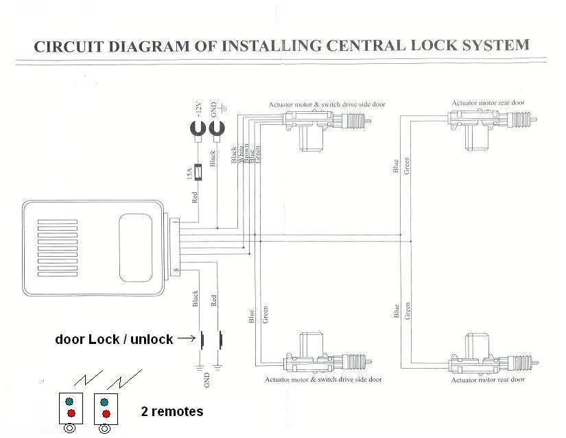 keyless entry car alarm central power lock 2/4 doors  