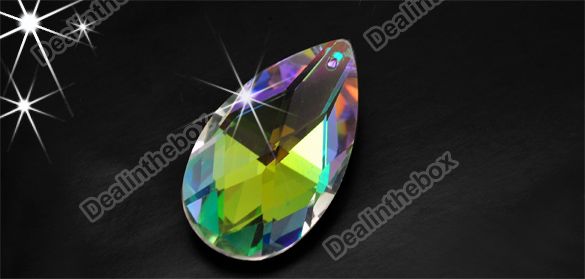 1pcs 39mm x23mm Clear Crystal AB Oval Bead Beads Charm Pendant 