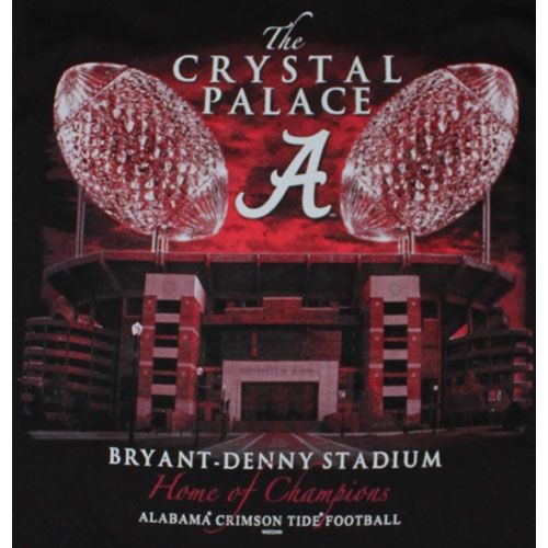 Alabama Crimson Tide Football T Shirts   The Crystal Palace Bryant 