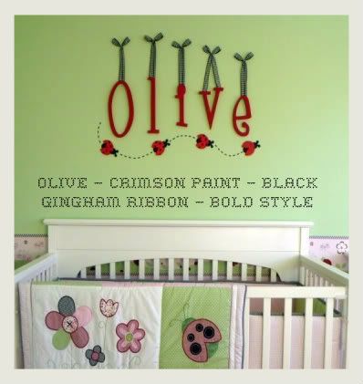   PAINTED PERSONALIZED WOODEN WALL LETTERS BABY NURSERY GIRLS BOY  