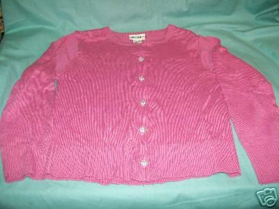 Cherokee S(6/6X) Girls Pink Long Sleeve Sweater L  