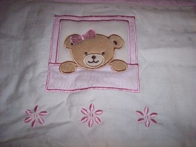 Kidsline Pink Teddy Bear Baby Nursery Window Valance  