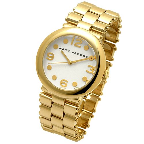 MARC JACOBS GOLD TONE STAINLESS STEEL WATCH MBM3014 NEW  