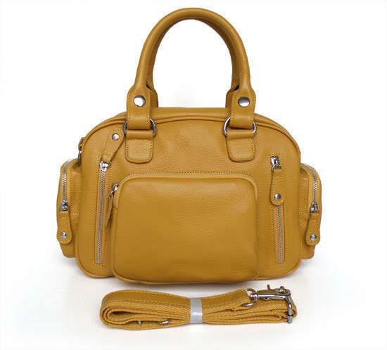 Fashion Yellow Leather Lady Handbag Messenger Bag Purse  