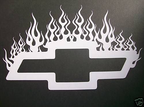 Flames Bow Tie Decal / Sticker Emblem Car Truck Tattoo  