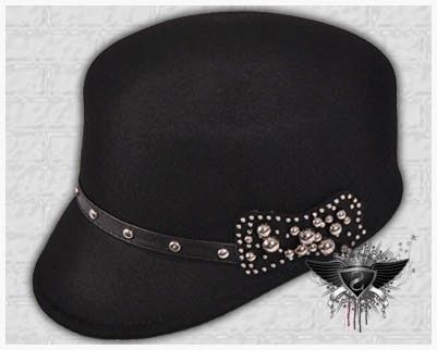 SH695 Bowknot Beads Enchase Wool Bucket Crusher Hat  