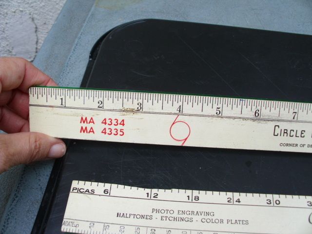 Vintage Circle Engraving Wood 18 Ruler Inches Pica Ma  
