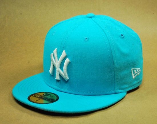 NEW ERA HAT 59FIFTY BASEBALL CAP NEW YORK YANKEES VICE BLUE NY LOGO 