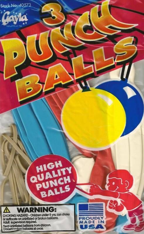 Punch Ball Balloons HIGH QUALITY Multiple Colors NEW  