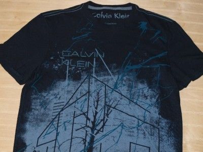 CALVIN KLEIN Urban Landscape Logo T Shirt Black NWOT  