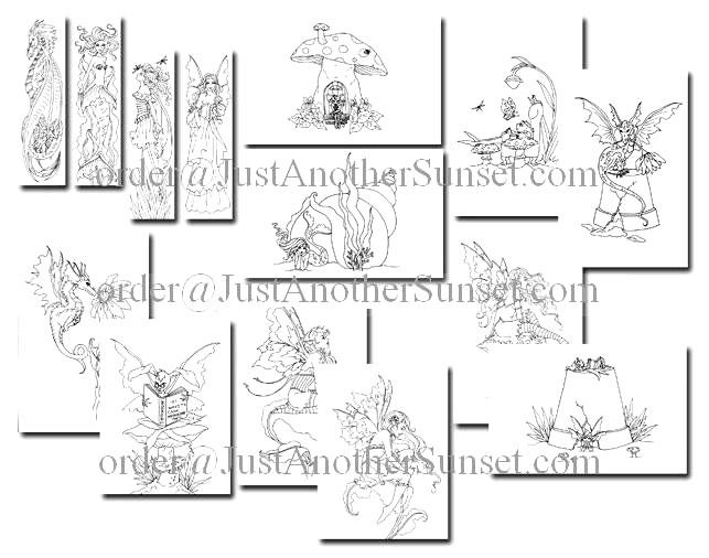 fairy bookmarks coloring pages - photo #35
