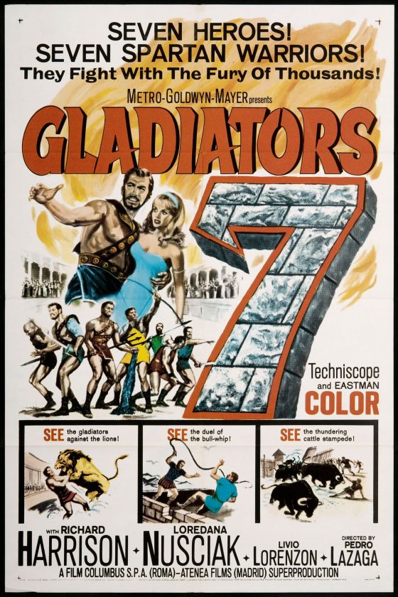 Gladiators 7 1963 Orig Movie Poster   Richard Harrison  