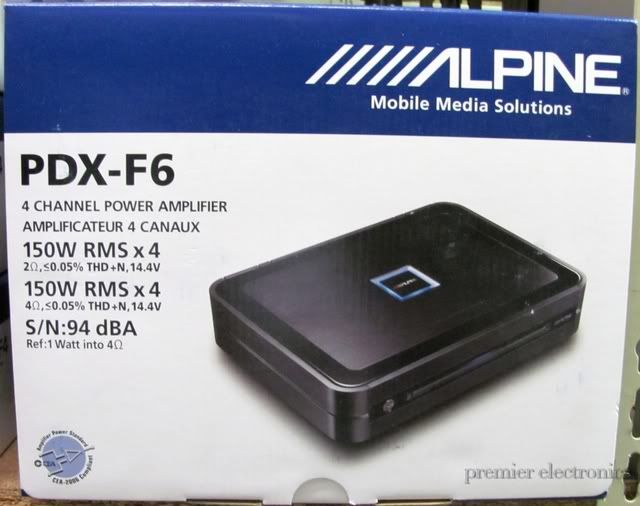 ALPINE PDX F6 4 CHANNEL POWER CAR AMPLIFIER 150W X 4 RMS AMP PDXF6 
