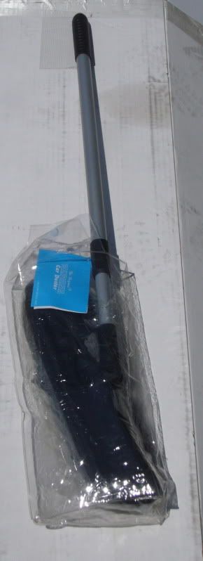telescoping extension handle for easy use mop head pivots in two 